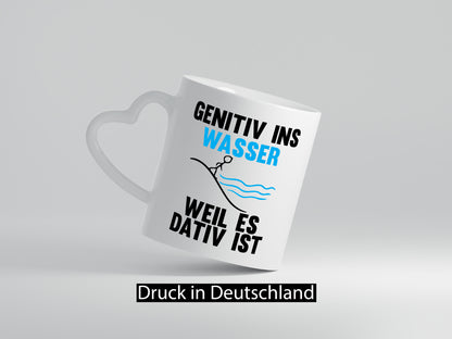 Genitiv Wasser weil Dativ | Grammatik Rechtschreibung Humor Geschenkidee Tasse