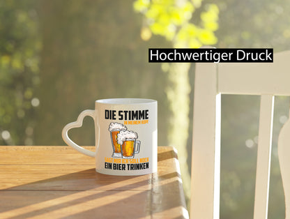 Die stimme in meinem Kopf sagt | lBier Bierliebhaber Humor Geschenkidee Tasse
