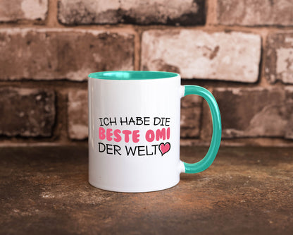 Beste Omi der Welt | Oma Tasse Geburtstag Muttertag lustig Familie Geschenkidee