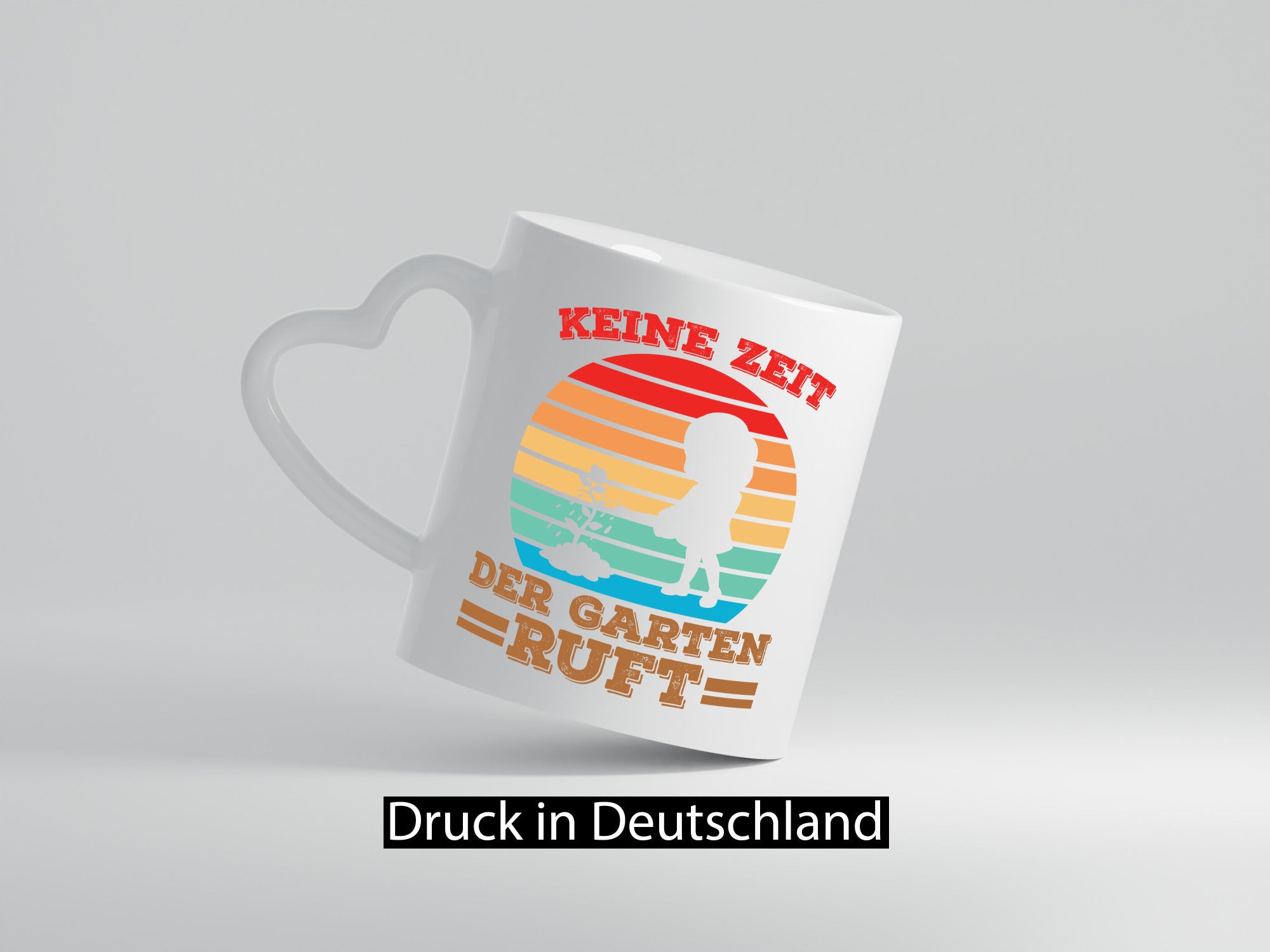 Keine Zeit, Garten ruft | Regenbogen Gießkanne Pflanze Geschenkidee Humor Tasse