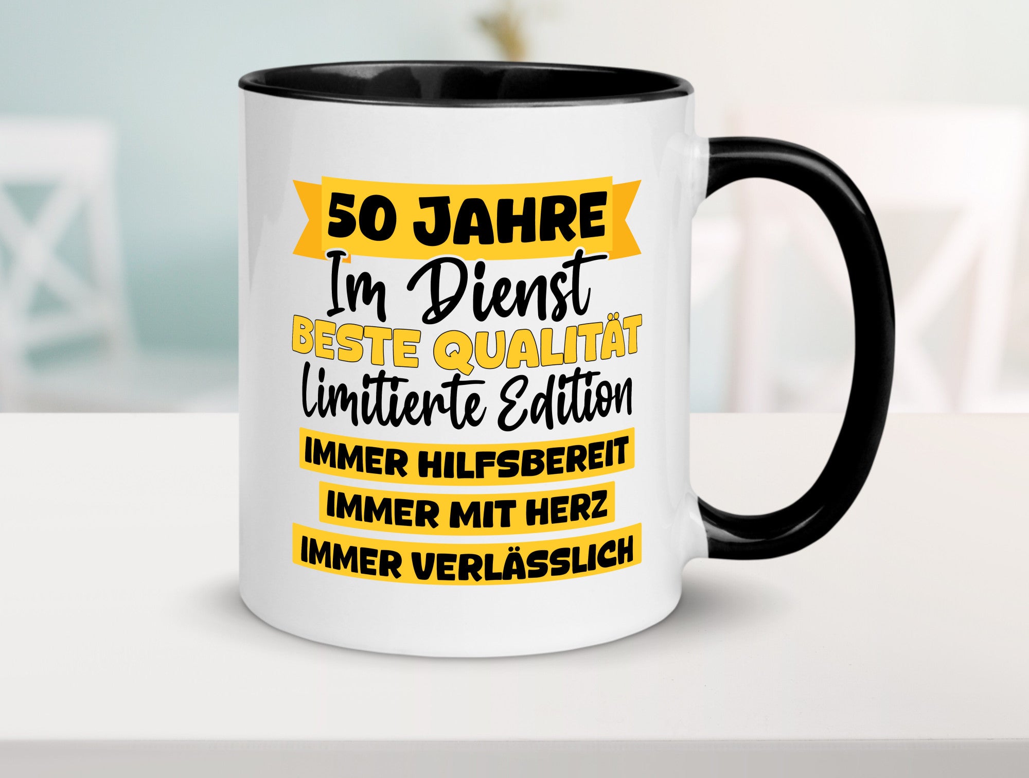 50 Jahre im Dienst | Jubiläum Arbeit v8 lustiger Spruch Geschenk Kollegen Büro