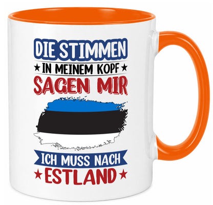 Estland | Urlaub Stimmen in meinem Kopf Traumland Geschenkidee Humor Tasse