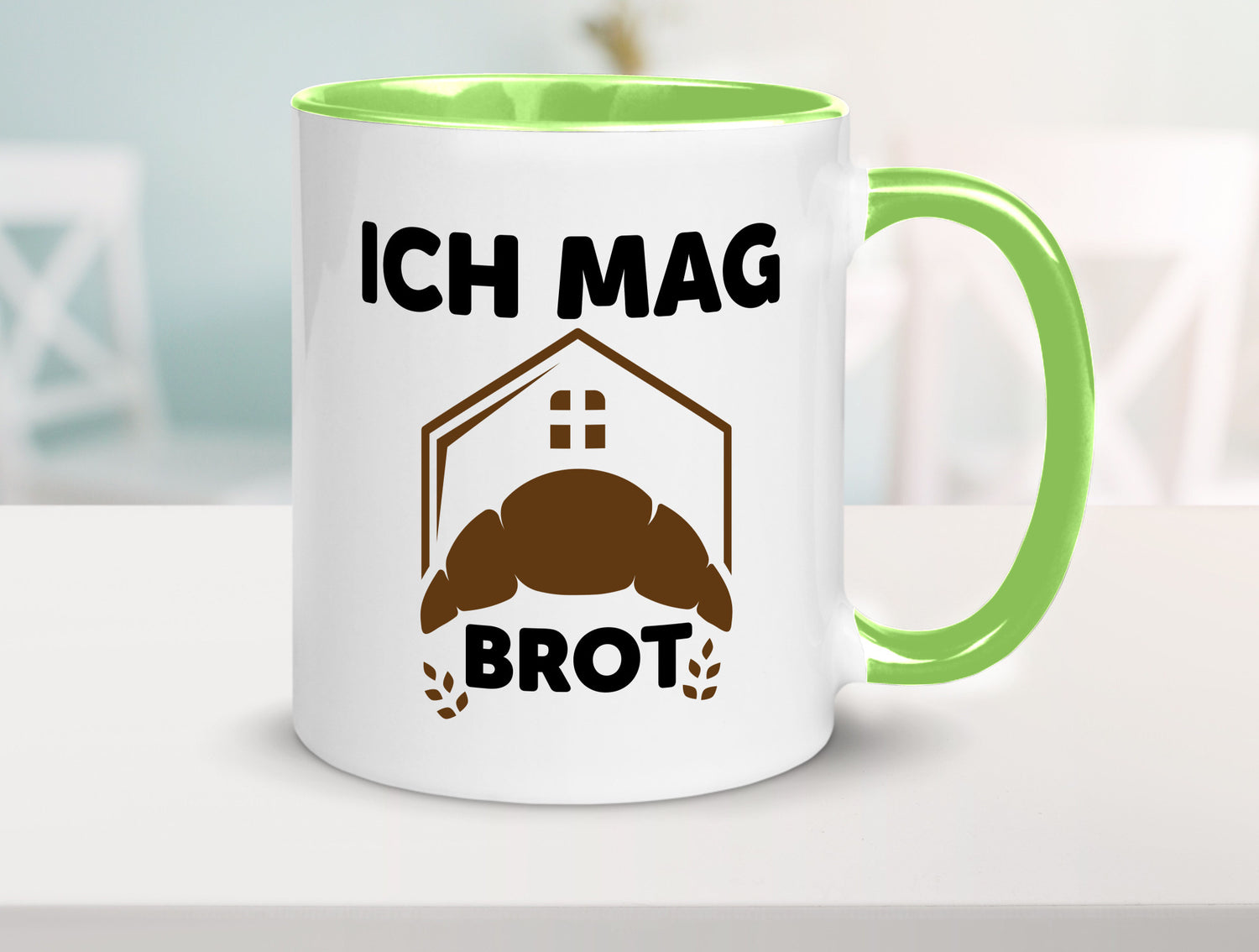 Ich mag Brot | Bäcker backen lustiger Spruch Geschenk Humor Geschenkidee Tasse
