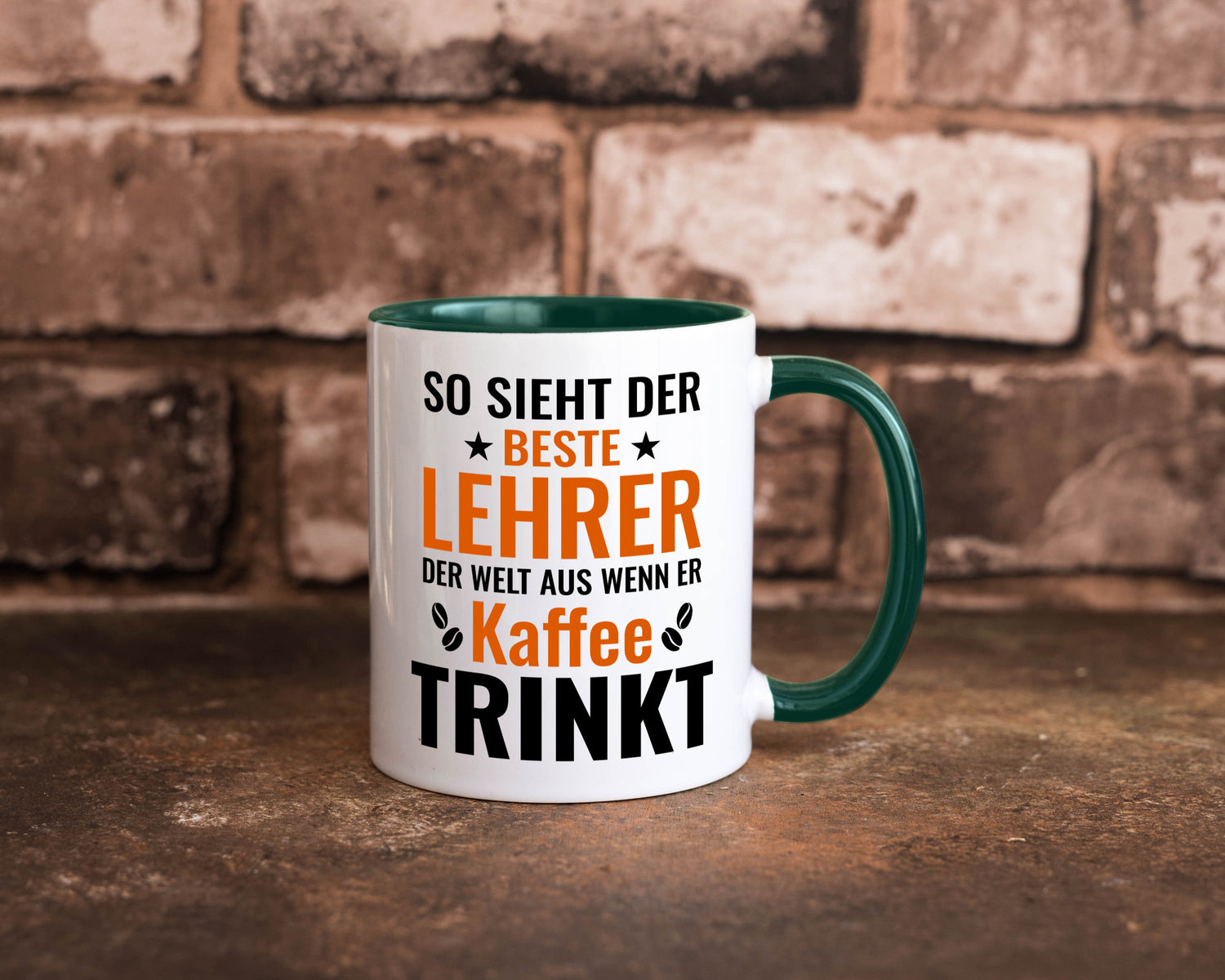 Kaffee trinkt: Lehrer | Schule Beruf Schüler Geschenk Arbeit Kollegen Büro