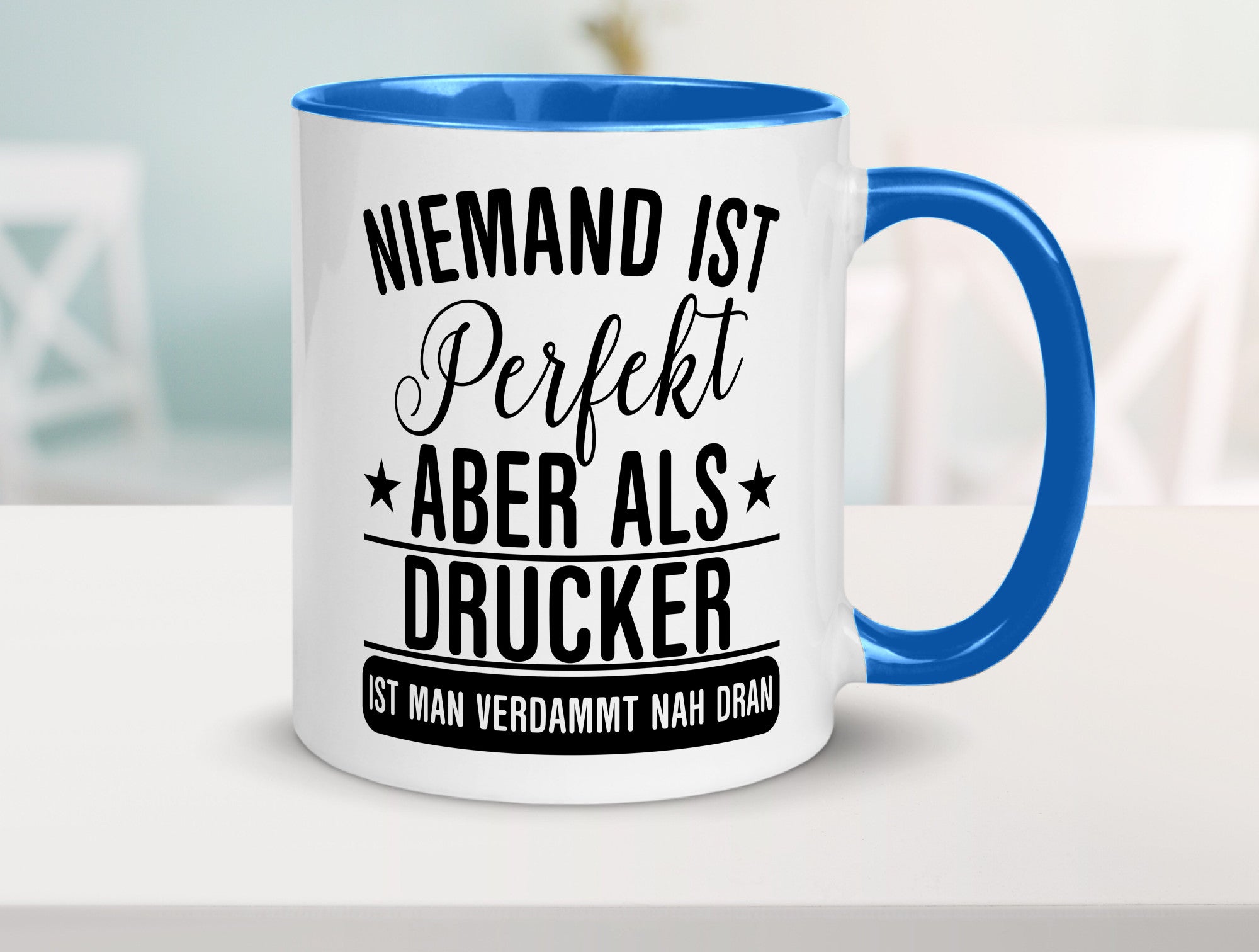 Verdammt nah dran: Drucker | Druckerei Print Medien lustig Humor Geschenkidee