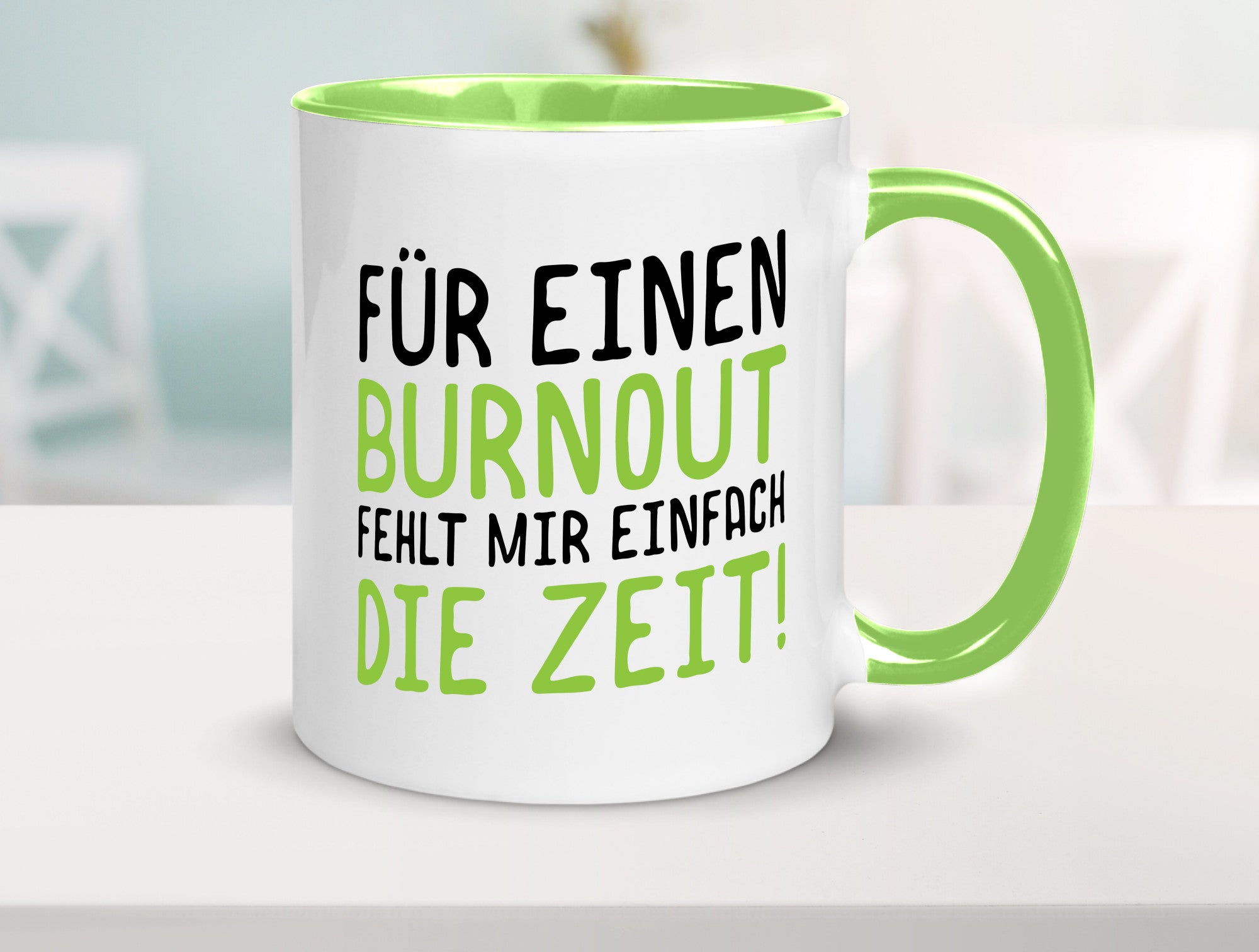 Für Burnout fehlt die Zeit | Stress Arbeit Kollegen Geschenkidee Büro Humor