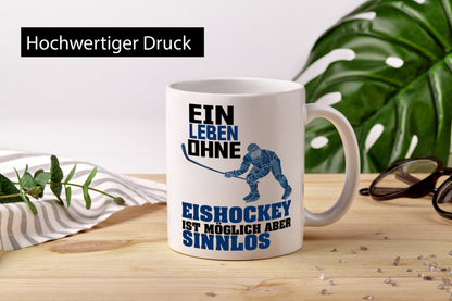Eishockey | Eishockeyspieler Tasse Eishockeyfan lustiger Spruch Geschenk Humor