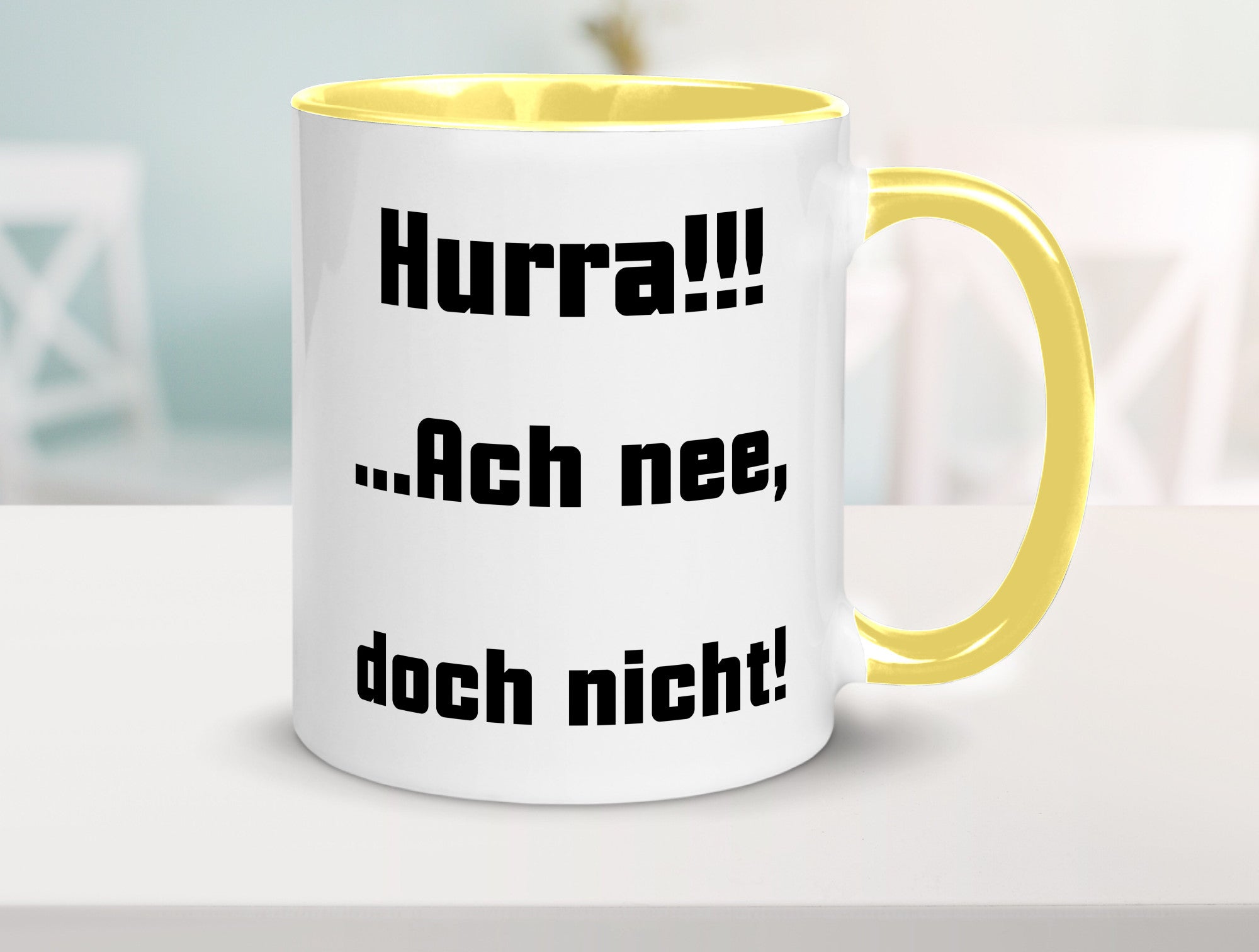Hurta ach nee, doch nicht Geschenk Humor Geschenkidee lustiger Spruch Tasse
