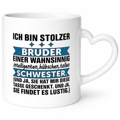 Stolzer Bruder | Humor Geschwisterliebe Schwester Geschenkidee Tasse