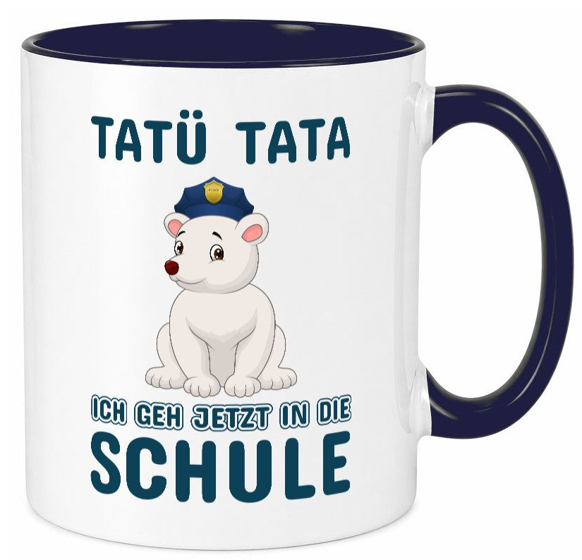 Polizei Eisbär | Tatü Tata Einschulung Tasse Schule lustig Humor Geschenkidee