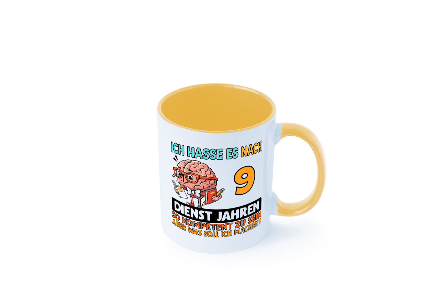 9 Dienstjahre | Arbeit Kompetent Humor Kollegen Büro Geschenkidee Tasse