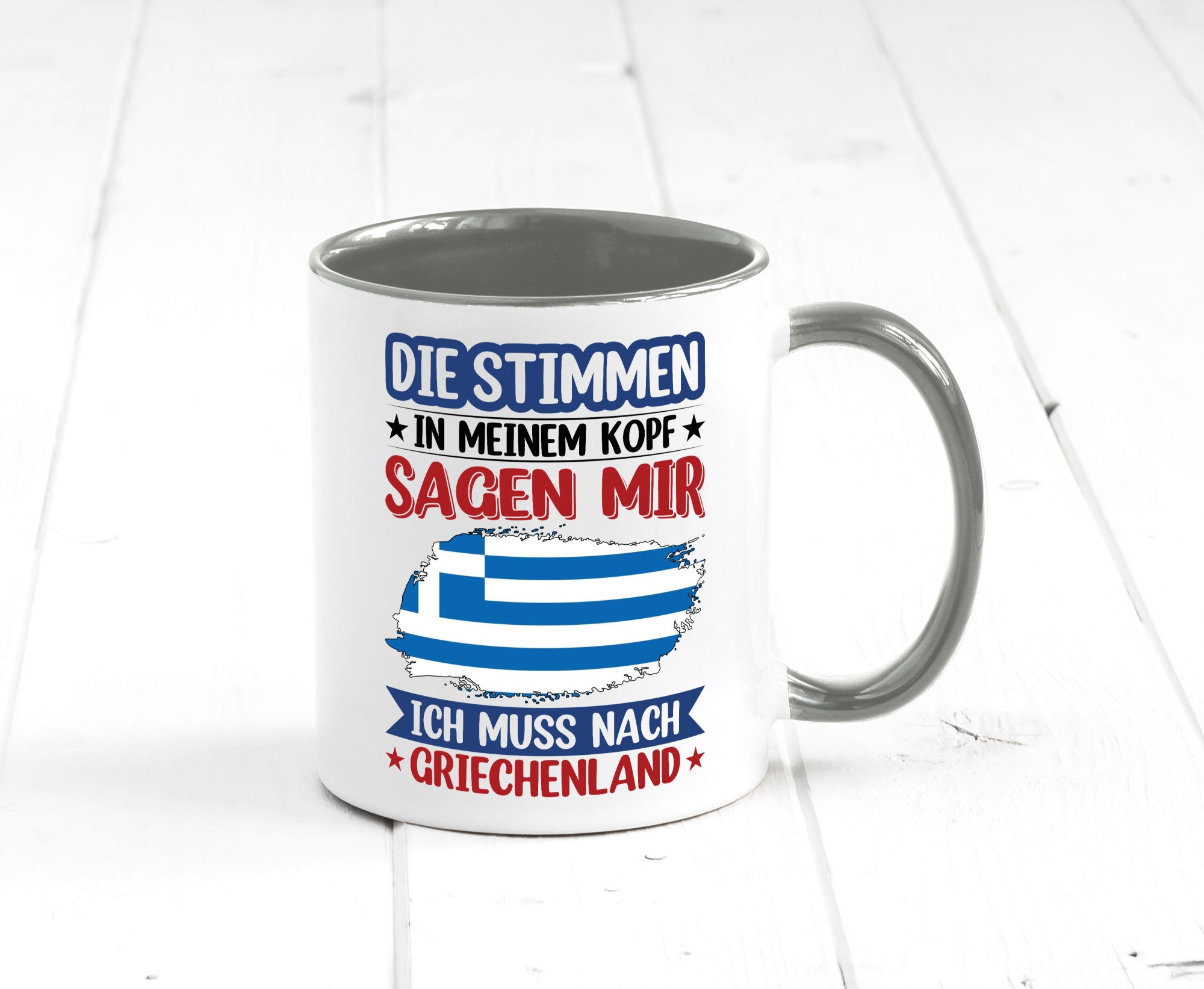 Griechenland | Urlaub Stimmen in meinem Kopf Traumland Humor Geschenkidee Tasse