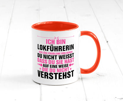 Löse Probleme: Lokführerin | Zug Beruf v2 Humor Arbeit Kollegen Büro