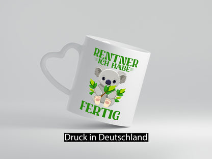 Rentner ich habe Fertig | Panda Ruhestand Geschenkidee Jubiläum Humor Tasse