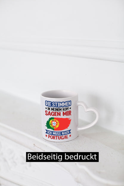 Portugal | Urlaub Stimmen in meinem Kopf Traumland v2 Geschenk Humor