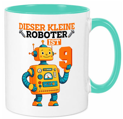 9. Geburtstag | 9 Jahre Roboter Junge lustig Geschenkidee Geschenk Tasse