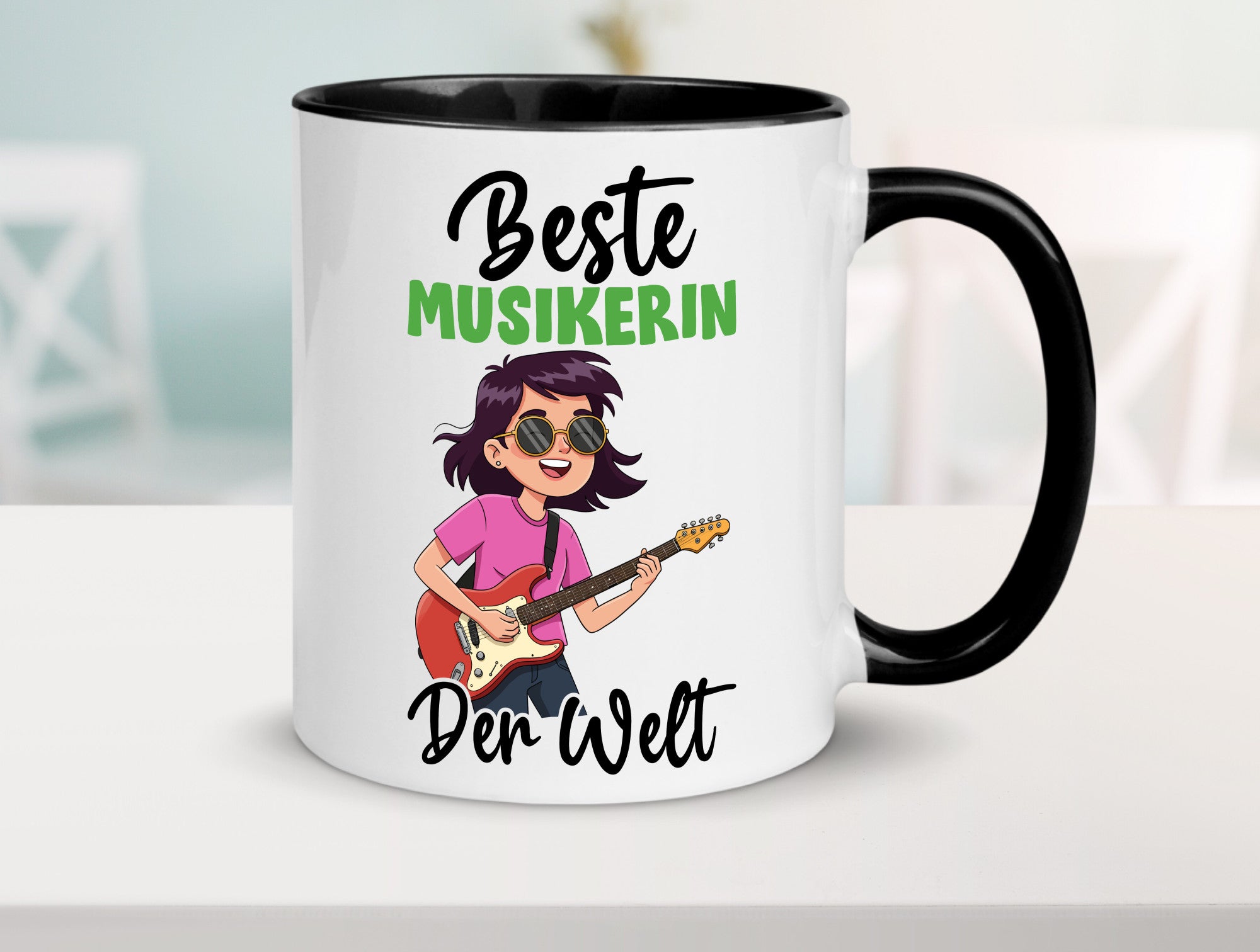 Beste Musikerin | Musik Musikantin v2 Geschenkidee Humor Tasse