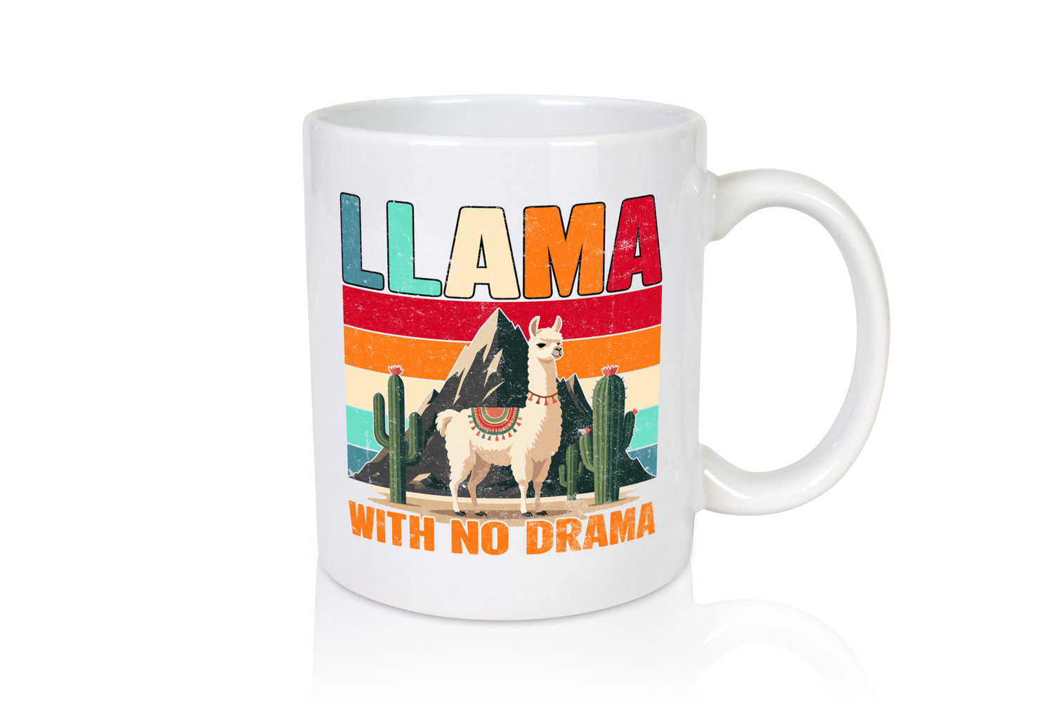 Llama with no Drama | Lama Geschenk Humor Geschenkidee lustiger Spruch Tasse