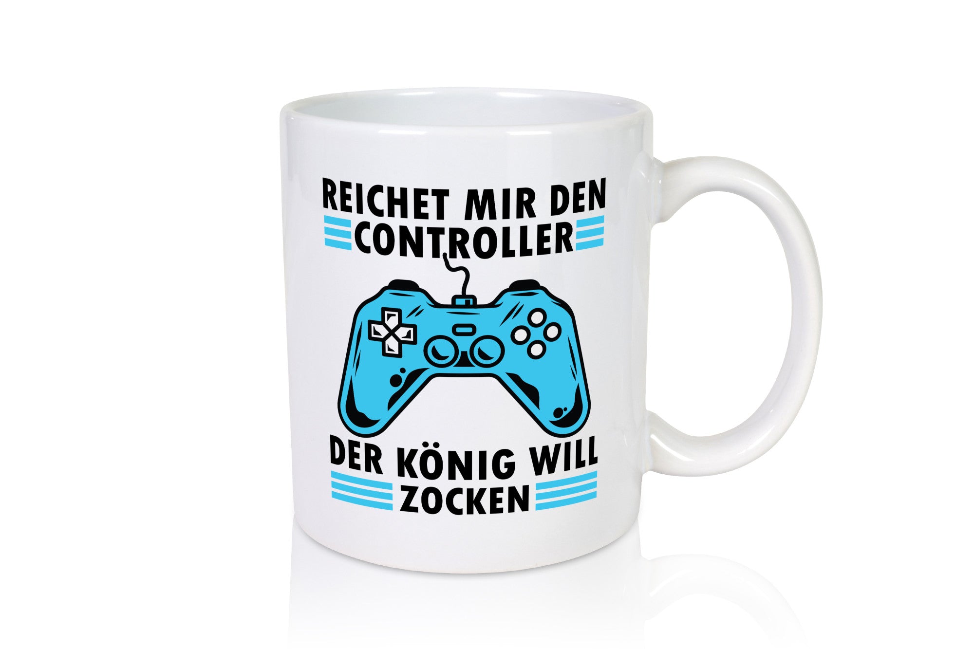 König will zocken | Controller Geschenk Humor Geschenkidee lustiger Spruch Tasse