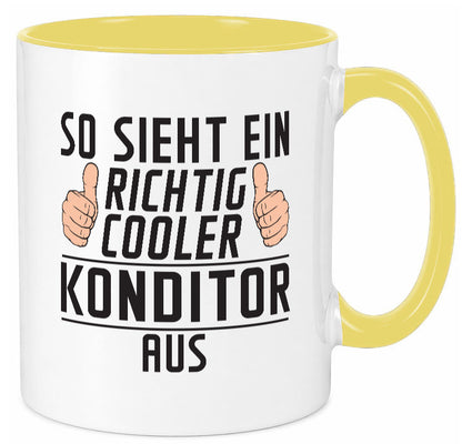 Richtig Cooler Konditor | Konditorei lustig Humor Geschenkidee Geschenk Tasse