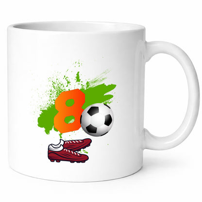 8. Geburtstag | Jungen Fußball Fußballspieler lustig Geschenkidee Geschenk Tasse