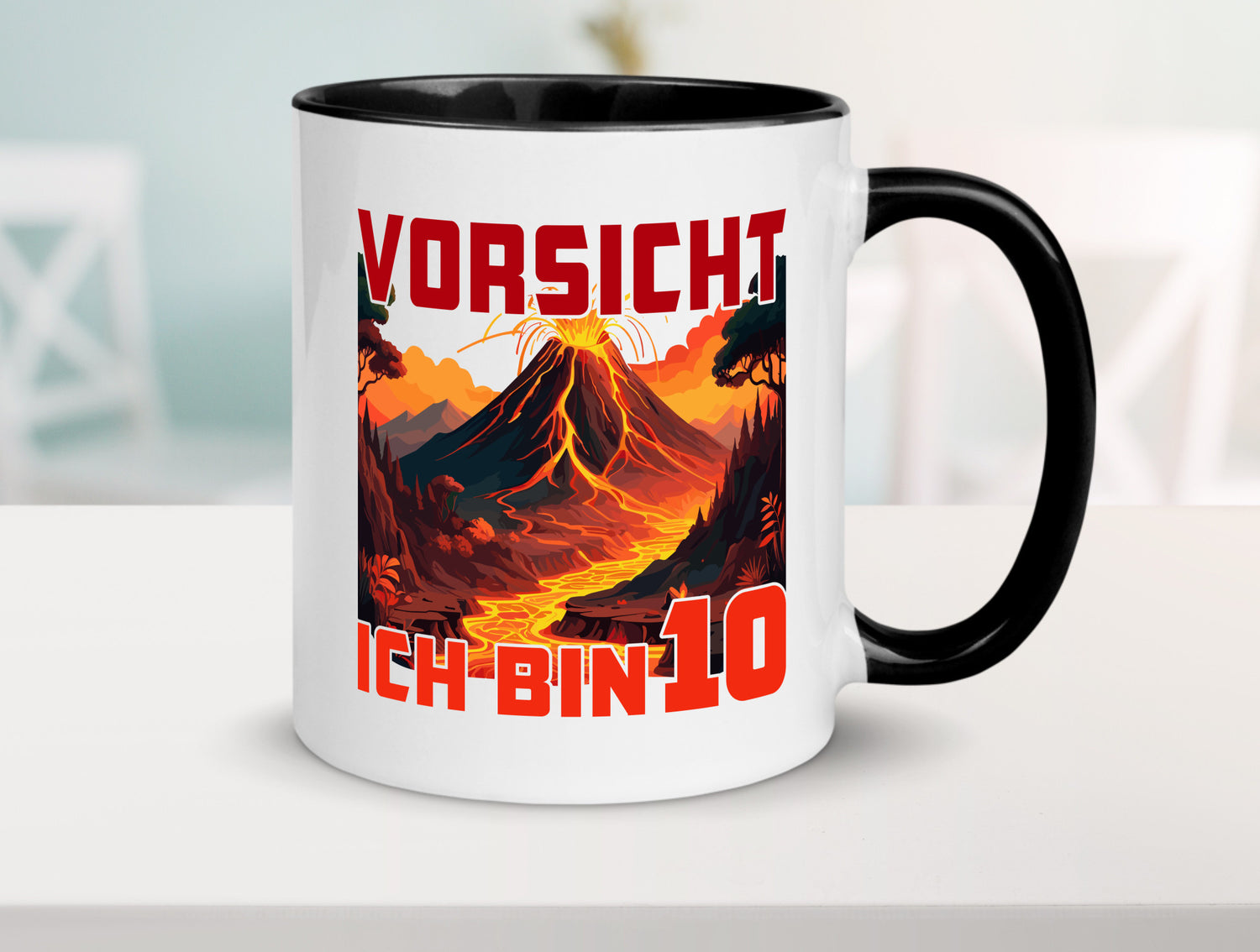10. Geburtstag | 10 Jahre Vulkanausbruch Vulkan Humor Geschenkidee Tasse
