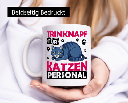 Katzen Personal | Katzenbesitzer Tasse Katze Humor vl10 lustig Tierliebhaber
