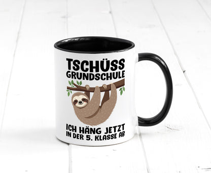 Tschüss Grundschule ich häng jetzt in der 5. Klasse ab Humor Geschenkidee Tasse
