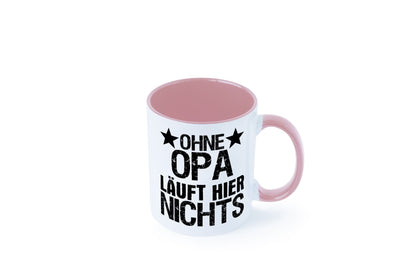 Ohne Opa läuft hier nichts | Sterne Geschenkidee Familie Humor Tasse