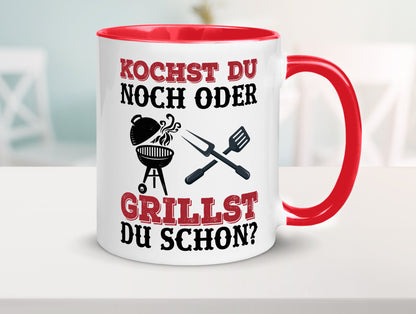 Grillst du schon? | Spruch Tasse Grillen Männer Geschenkidee Humor