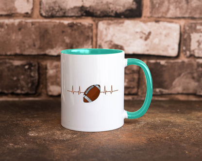 American Football Herzschlag | Footballer Superbowl Humor Geschenkidee Tasse