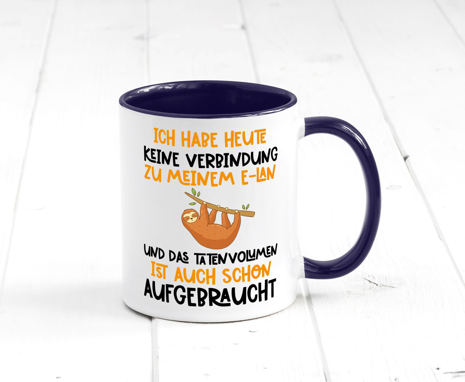 Tatenvolumen aufgebraucht | Spruch Humor Faultier Tierliebhaber Geschenkidee