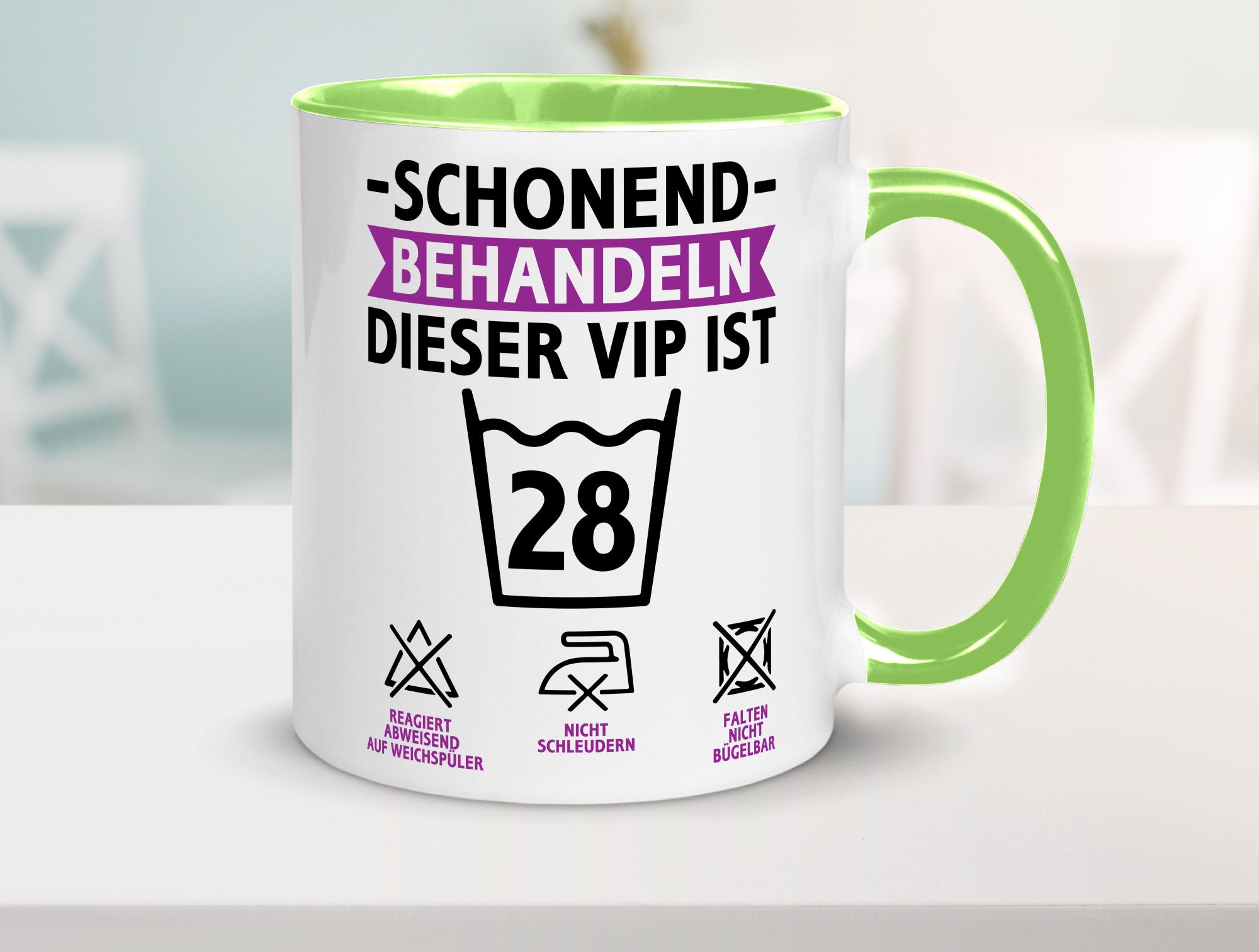 28 Geburtstag | schonend behandeln Jahre Humor Geschenkidee Tasse