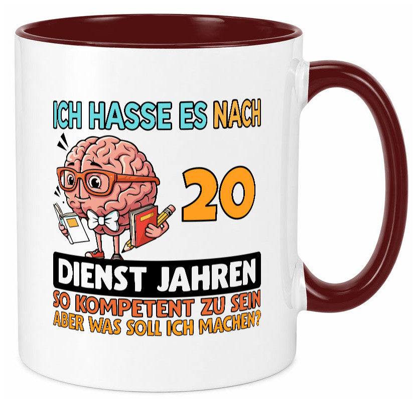 20 Dienstjahre | Arbeit Kompetent lustig Kollegen Büro Geschenk Tasse