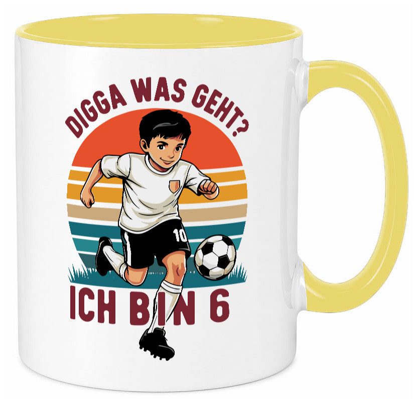 6 Geburtstag | Jahre Digga was geht ab Fußball lustiger Spruch Geschenk