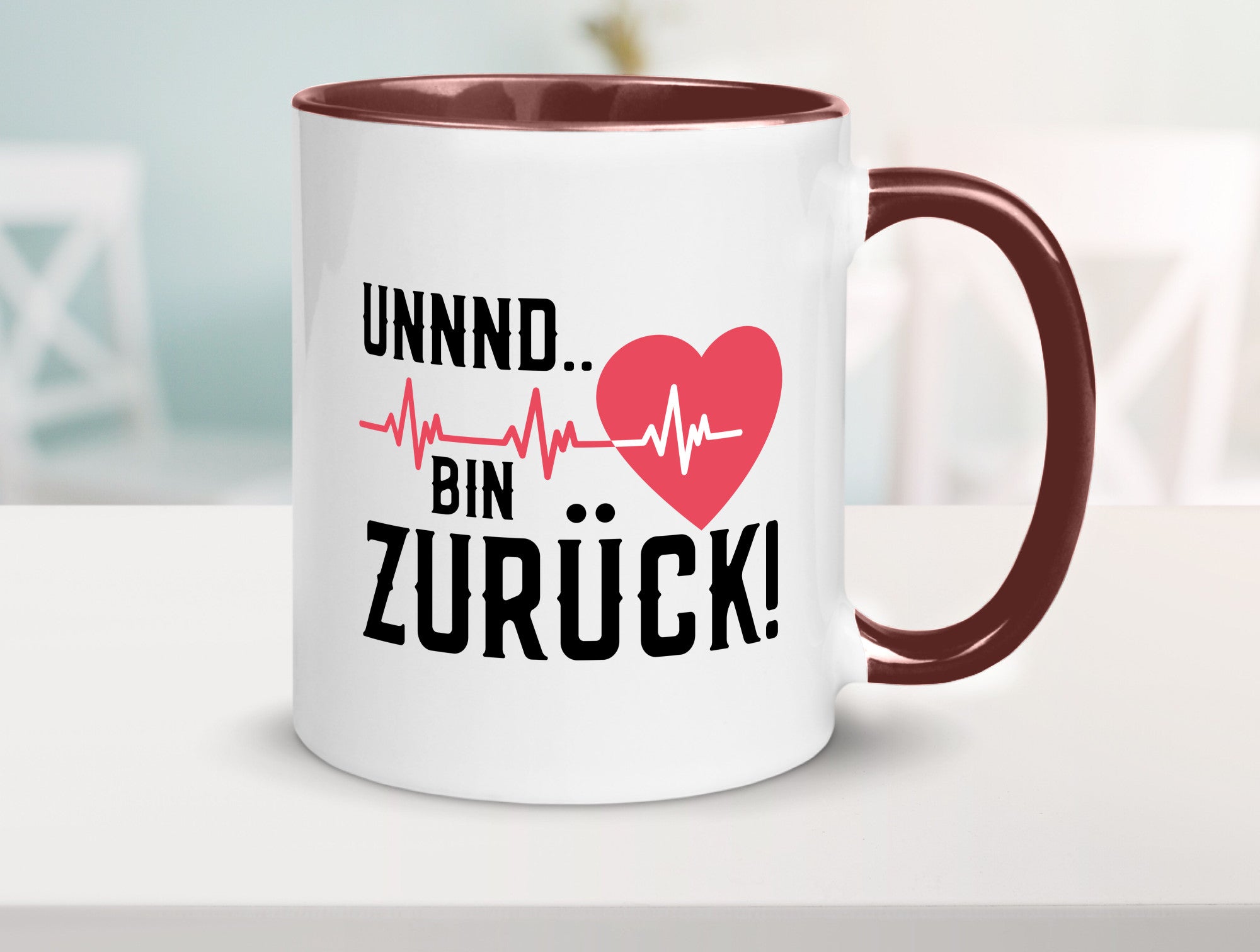 Bin zurück | Herzschlag Reanimation Puls Arzt Klinik Geschenk Humor