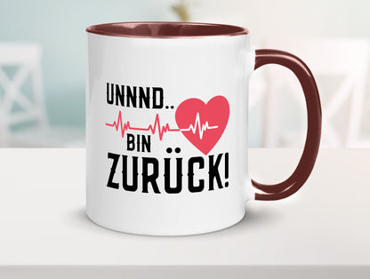 Bin zurück | Herzschlag Reanimation Puls Arzt Klinik Geschenk Humor