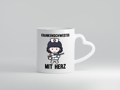 Krankenschwester mit Herz | Krankenschwester Krankenhaus Geschenkidee Humor Tasse