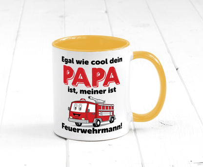 Cooler Papa | Feuerwehrmann Bester der Welt Humor Geschenkidee Tasse