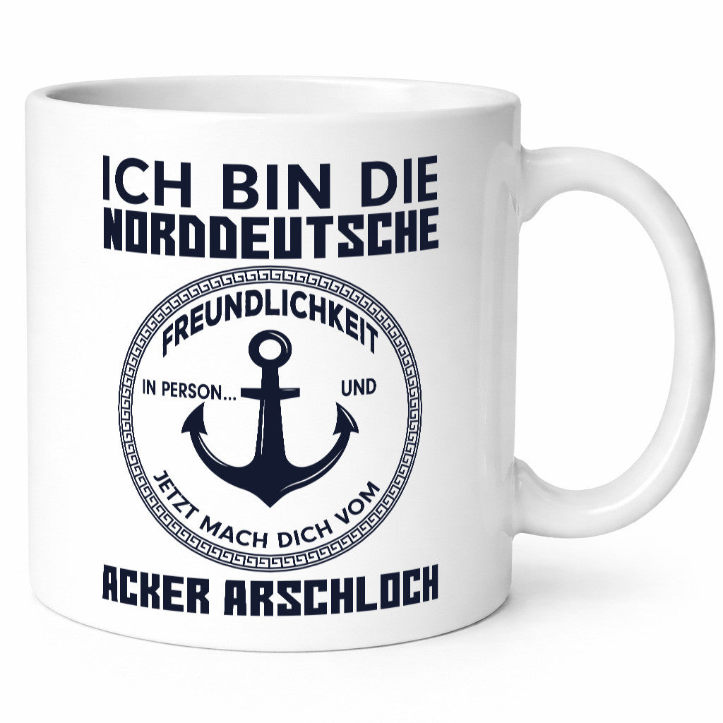 Norddeutsche Freundlichkeit | grober Humor Spruch Geschenkidee Tasse