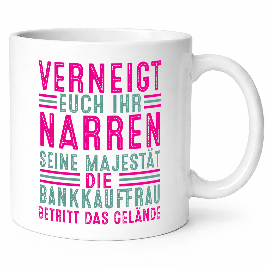 Verneigt euch: Bankkauffrau | Kauffrau Bank Kaufleute v2 lustig Humor