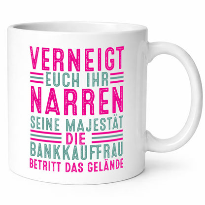 Verneigt euch: Bankkauffrau | Kauffrau Bank Kaufleute v2 lustig Humor