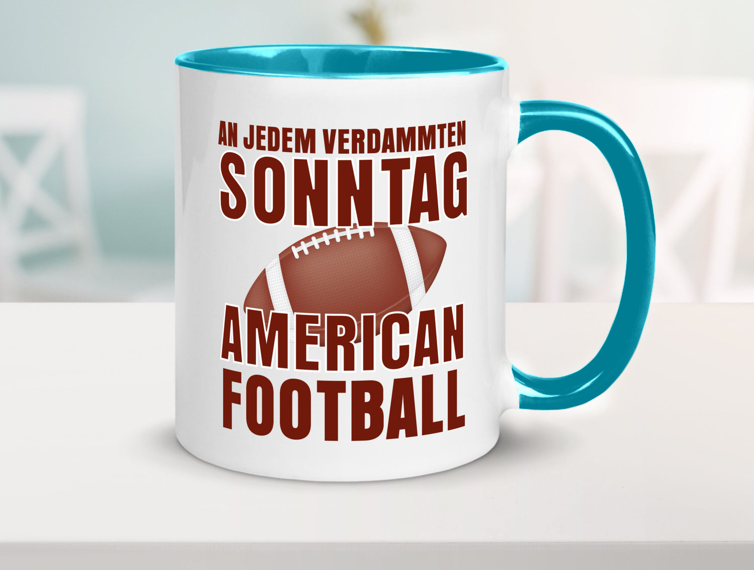 American Football | Sportfan Motiv jeden Sonntag Humor Geschenkidee Tasse