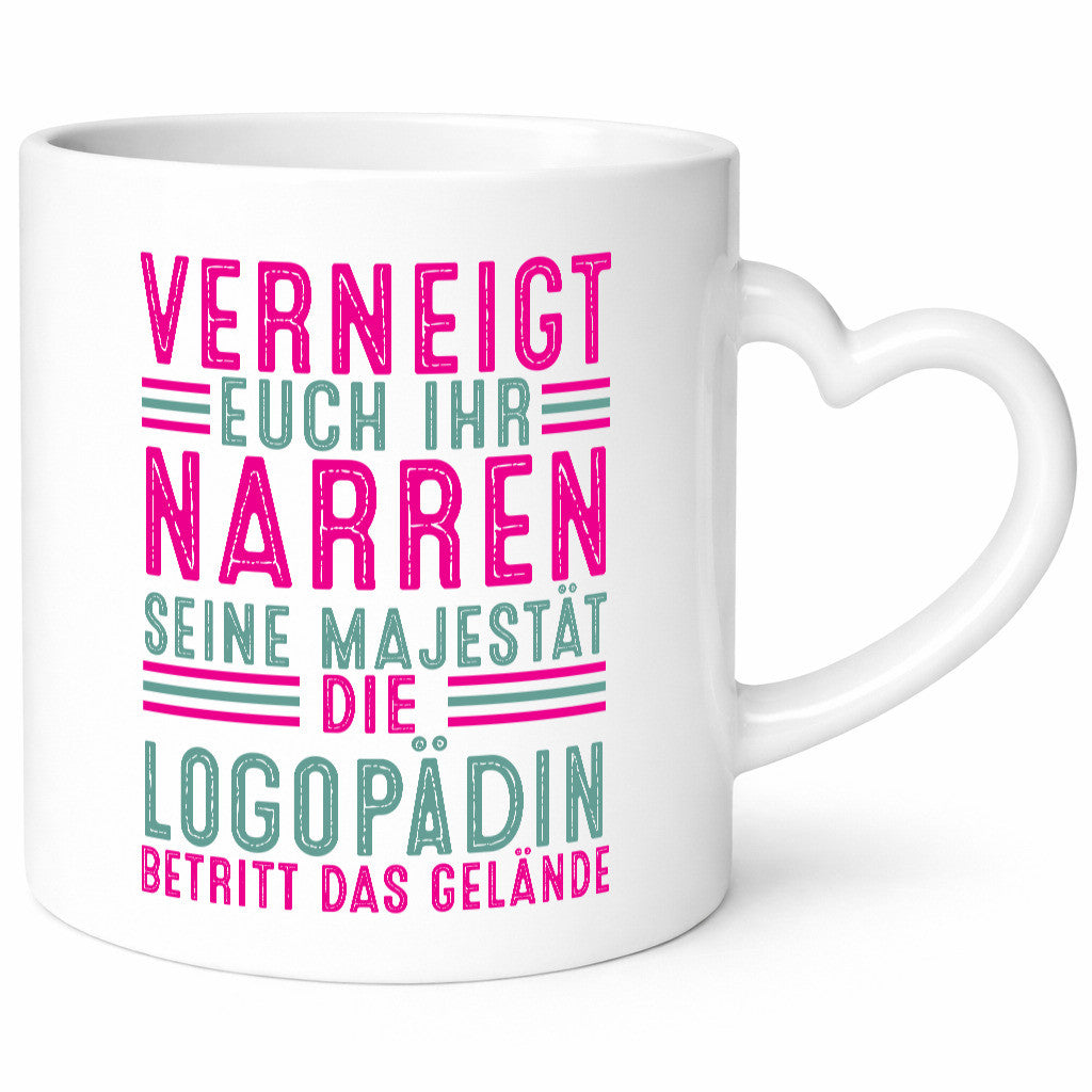Verneigt euch: Logopädin | Sprachtherapie Humor Geschenkidee Tasse