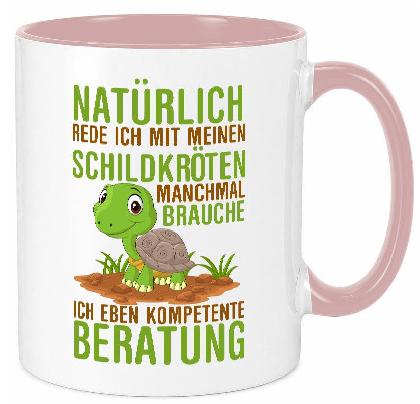 Natürlich rede ich mit Schildkröten | Schildkrötenliebhaber lustiger Spruch Tasse