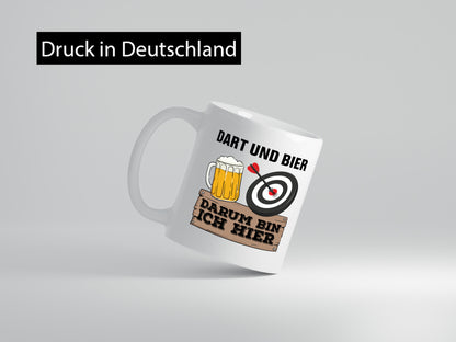 Dart und Bier darum bin ich hier | Party Geschenk Humor Geschenkidee lustiger