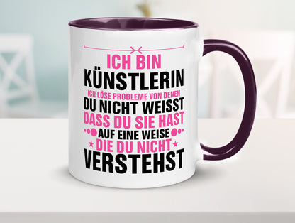 Löse Probleme: Künstlerin | Kunst v2 Geschenkidee Humor Tasse