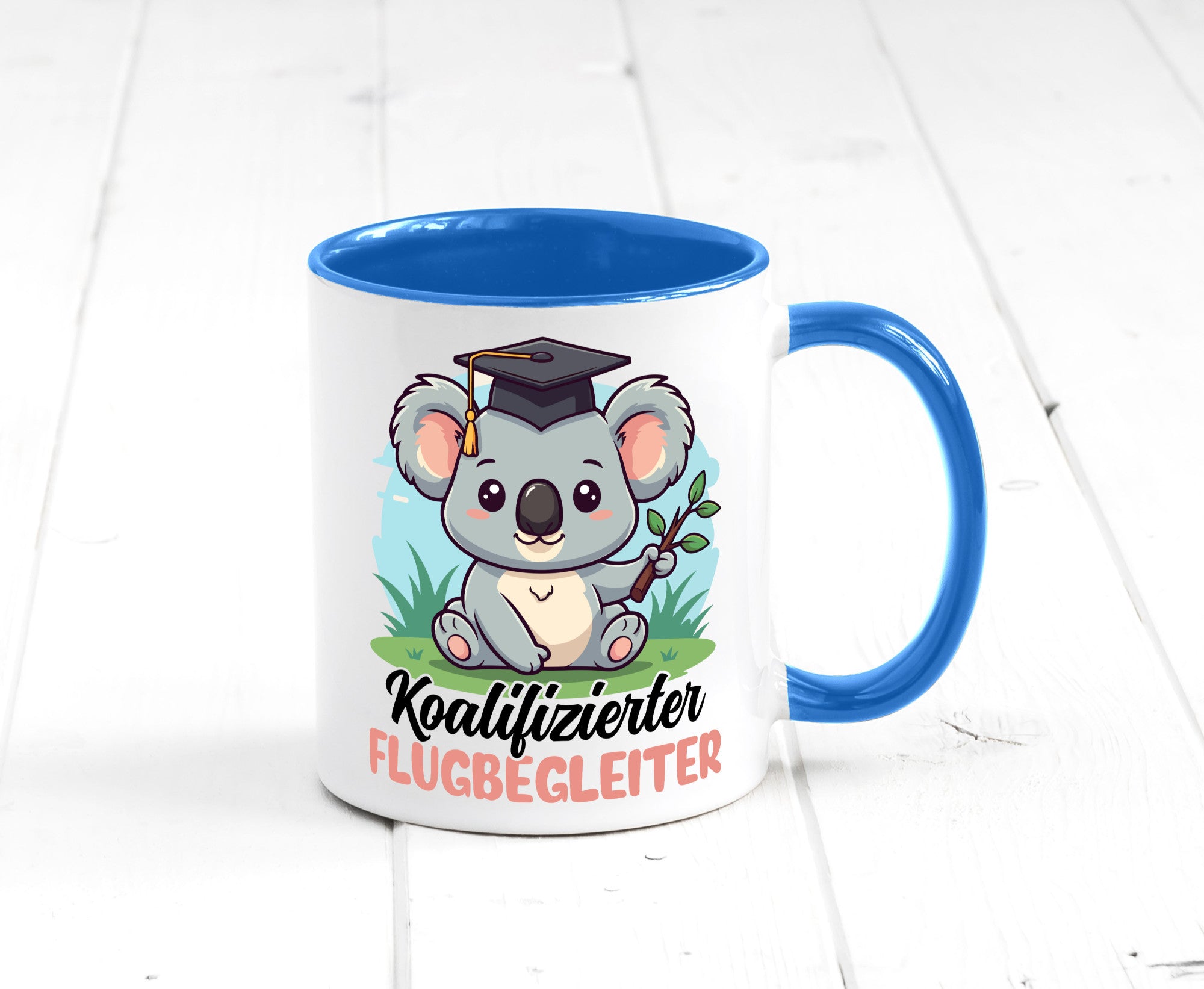 Koalifizierter Flugbegleiter | Steward Flughafen Geschenkidee Humor Tasse