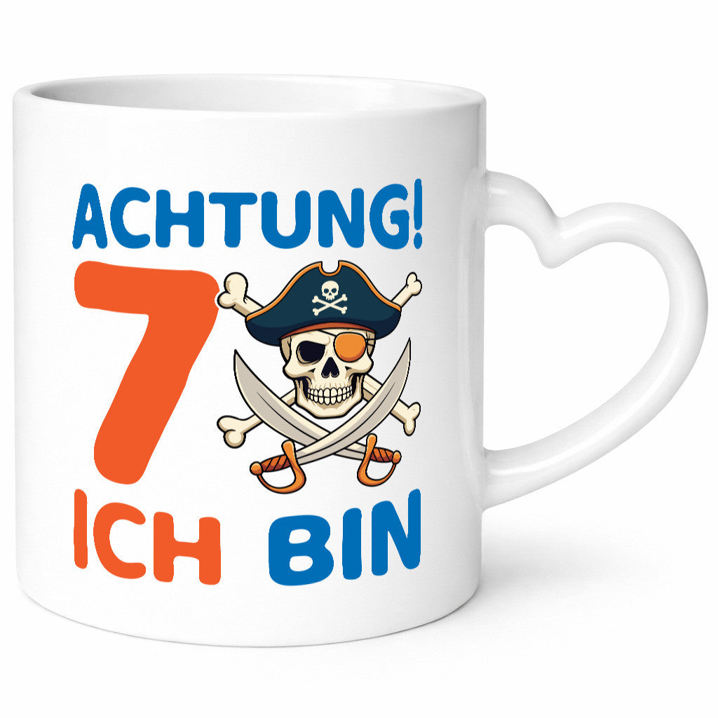 7. Geburtstag | 7 Jahre Pirat Geschenk Geschenkidee lustiger Spruch Tasse