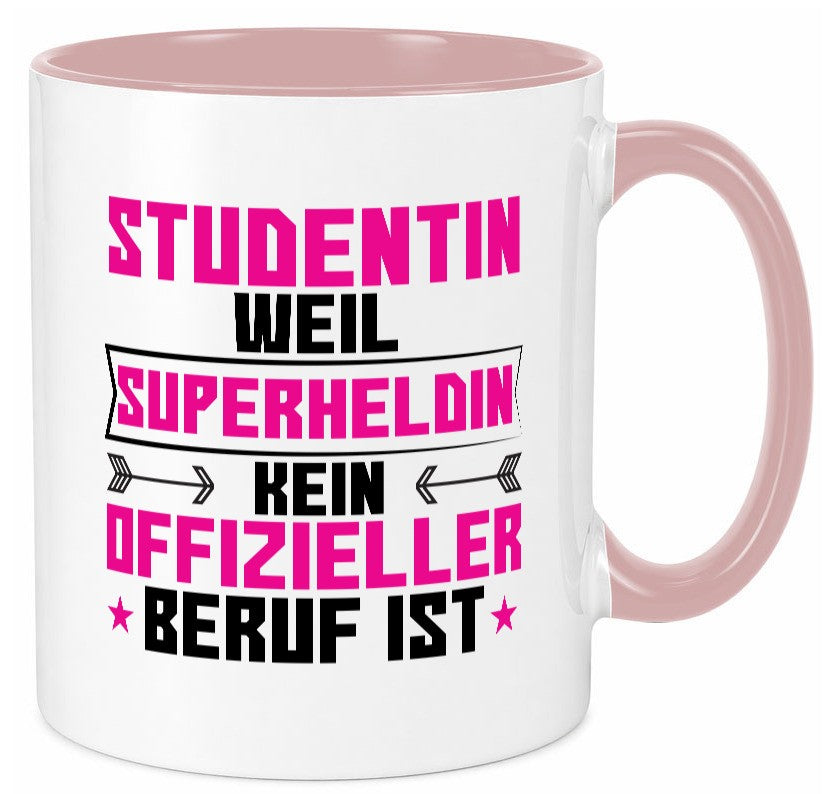 Superheldin Studentin | Uni Studium Universität Humor Geschenkidee Tasse